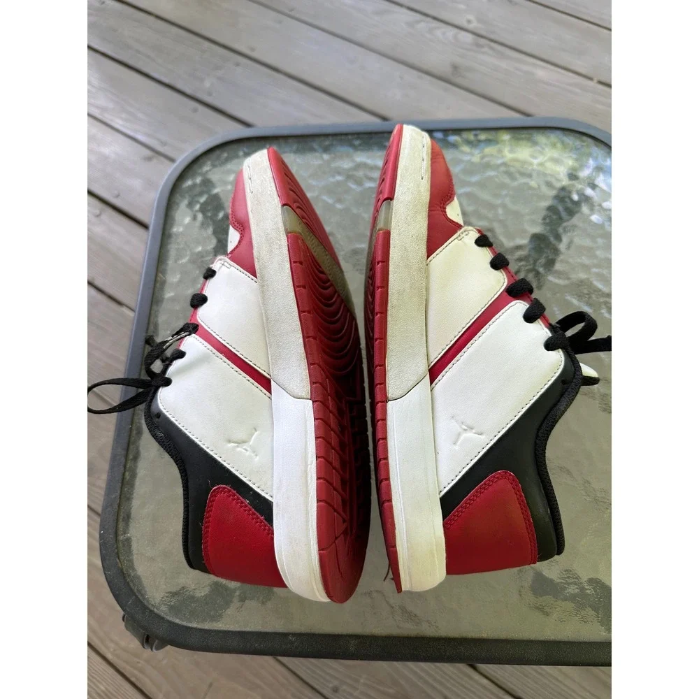 Jordan Low Top Sneakers Youth Size 6.5Y Red Black White Athletic Basketball Shoe